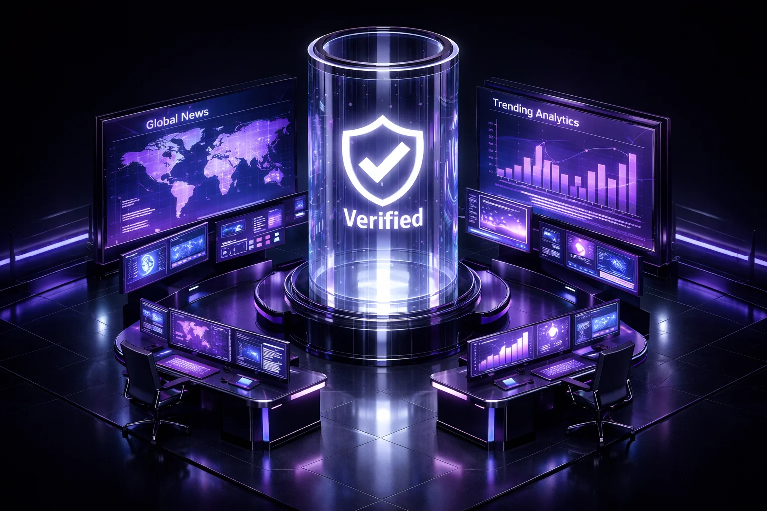 digital media command center showing global brand visibility analytics